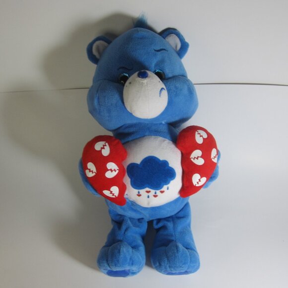 Care Bears Grumpy Blue Bear 16" with Broken Heart - 2019 Just Play - Used - Picture 1 of 13